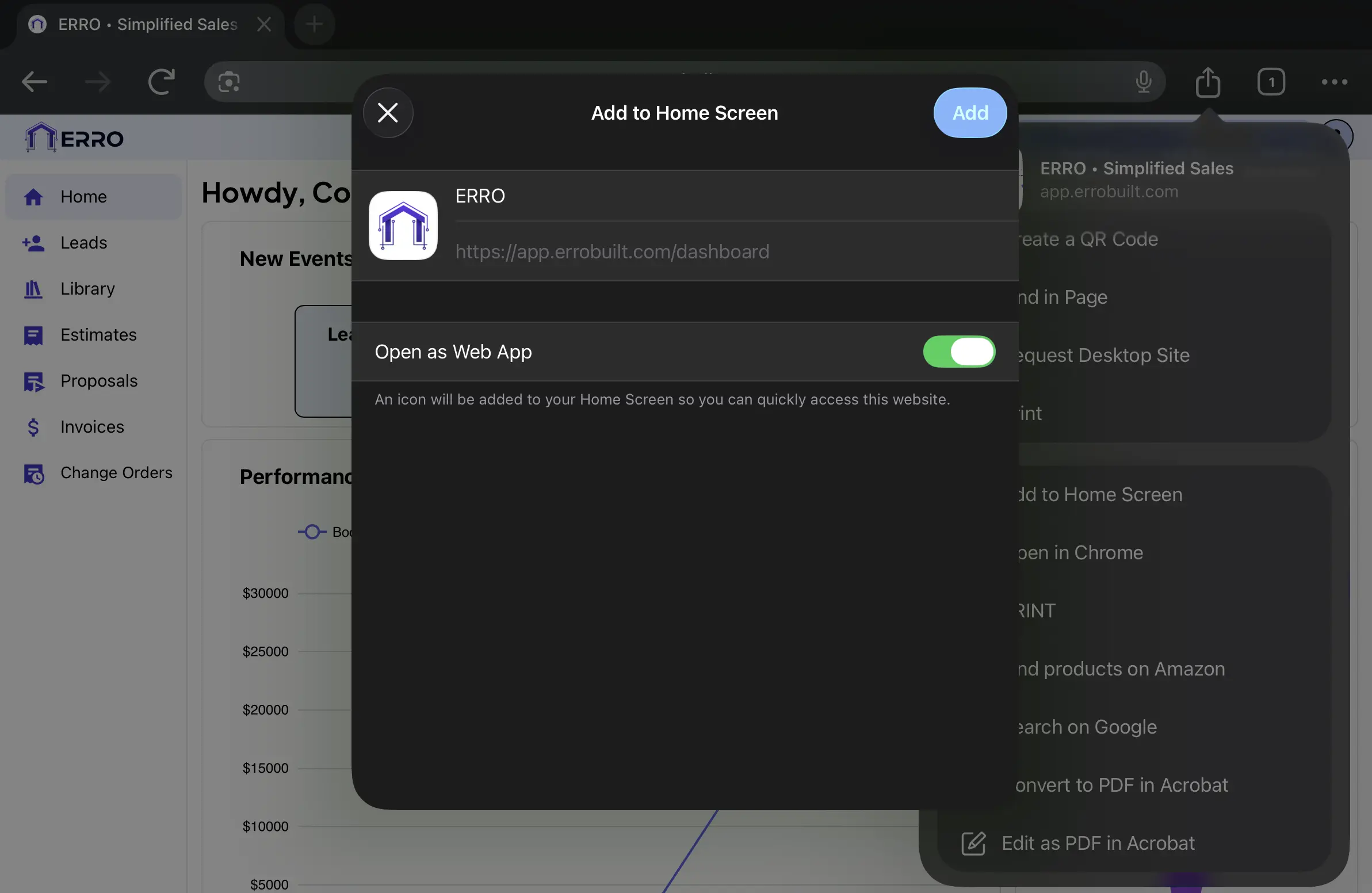 For iPad Users: Add to Home Screen