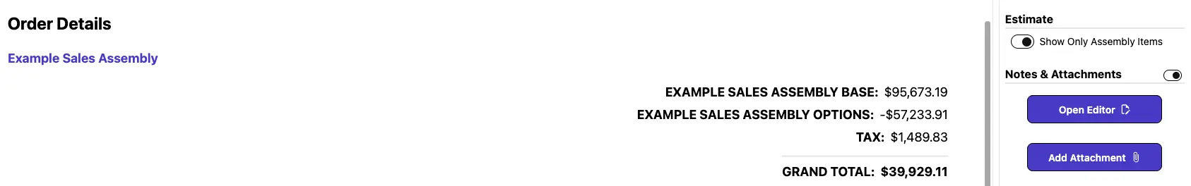 Estimate Information