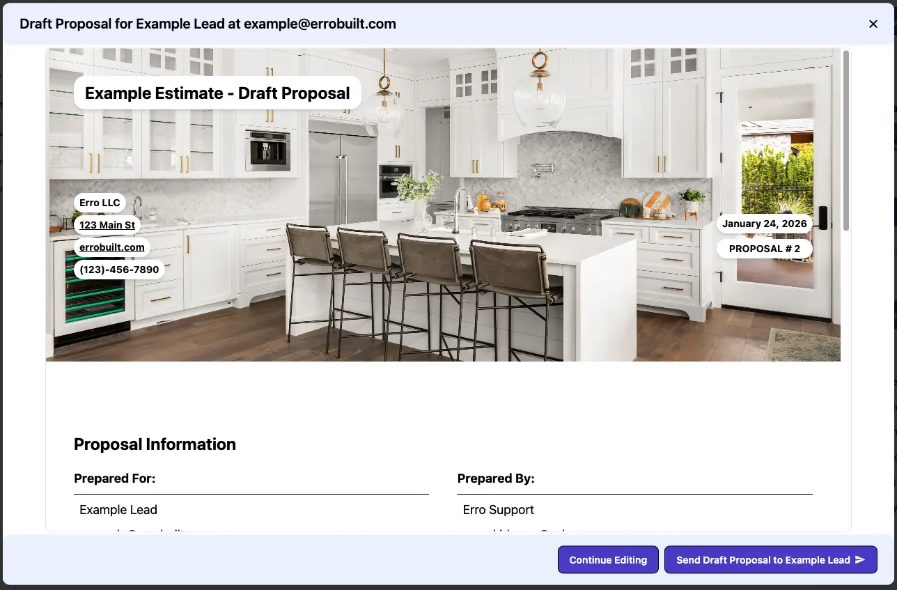 Send the Draft Proposal