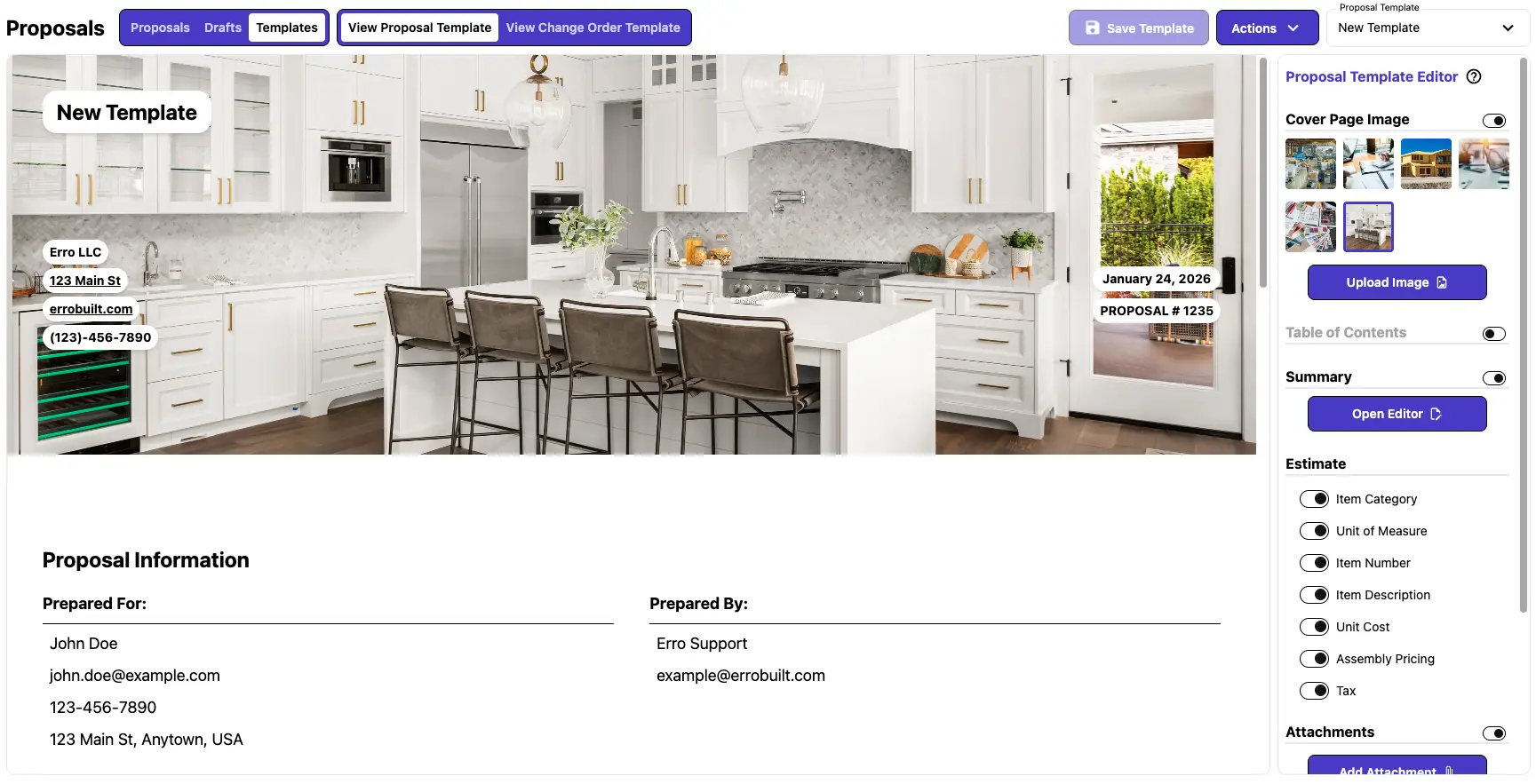 Edit Your New Template