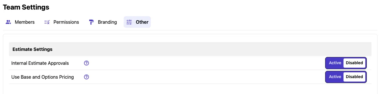 Click the 'Other' Tab