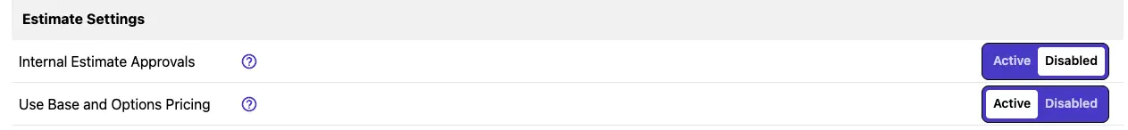 Switch 'Use Base and Options Pricing' On