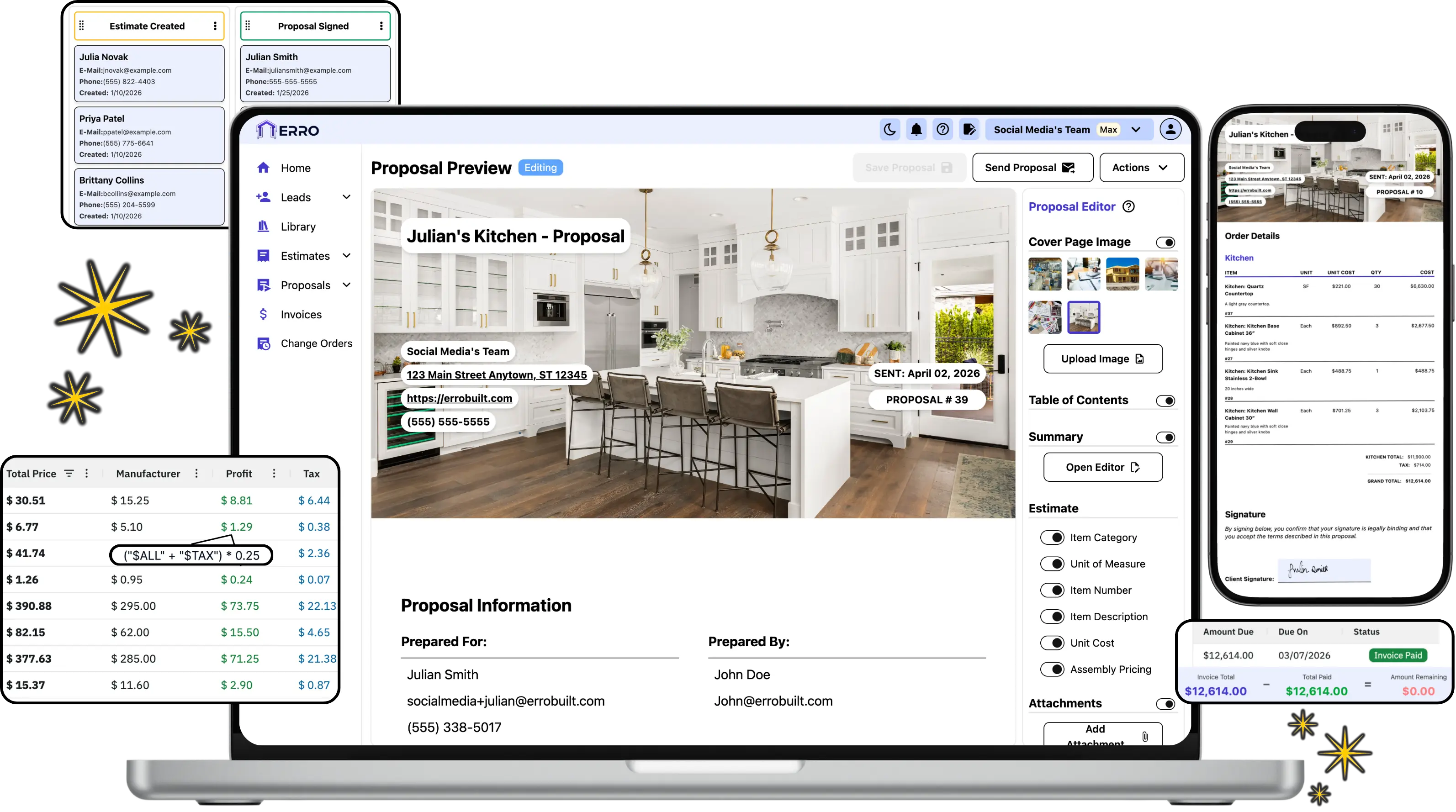 Erro formula-powered sales
